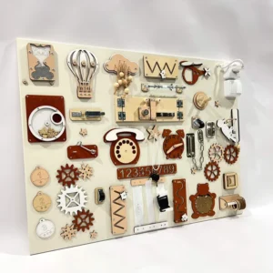 Extra groot houten activiteitenbord Rustic Red