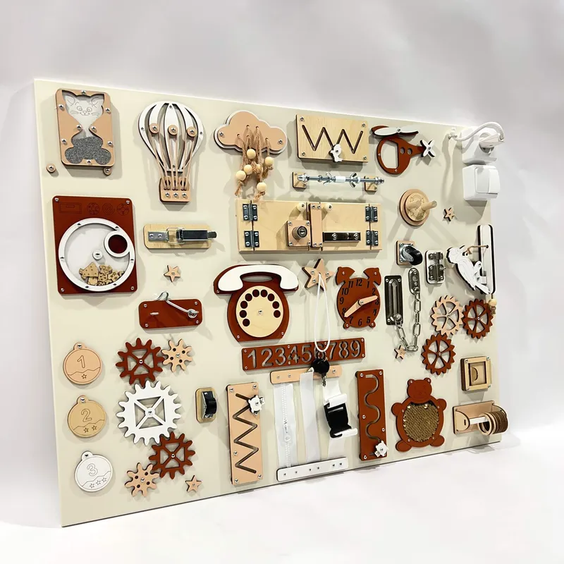 Extra groot houten activiteitenbord Rustic Red