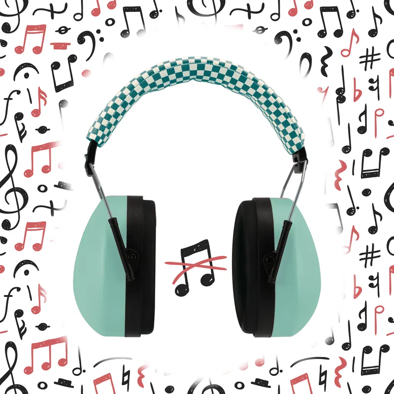 Demping van groene kinder gehoorbescherming met zachte hoofdband