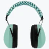 Groene gehoorbescherming voor kinderen met zachte hoofdband en verstelbare pasvorm